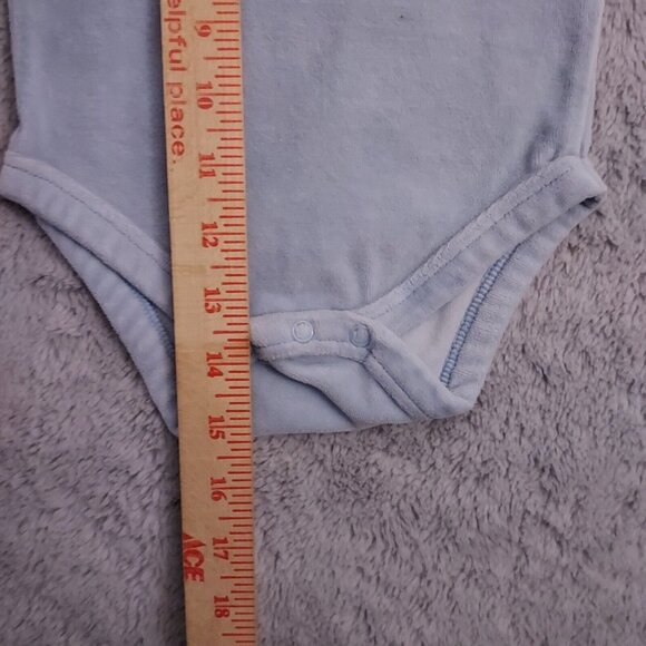 Jordan Body Suit Baby 0-6 Months Nike Air Terry Cloth Snap Button Blue Boy Logo - Picture 7 of 8